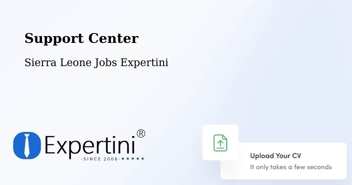 Support Services – Jojoima - Sierra Leone Jobs Expertini